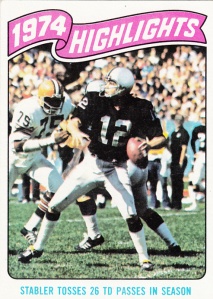 1975 Topps Football Stabler Hilights