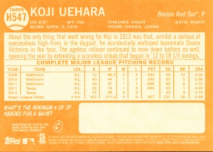 2013 Topps Heritage Hi # Koji Uehara